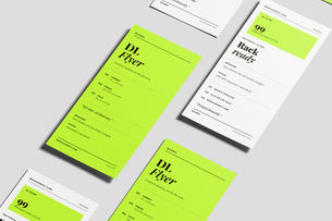 DL Flyer Mockup Top View