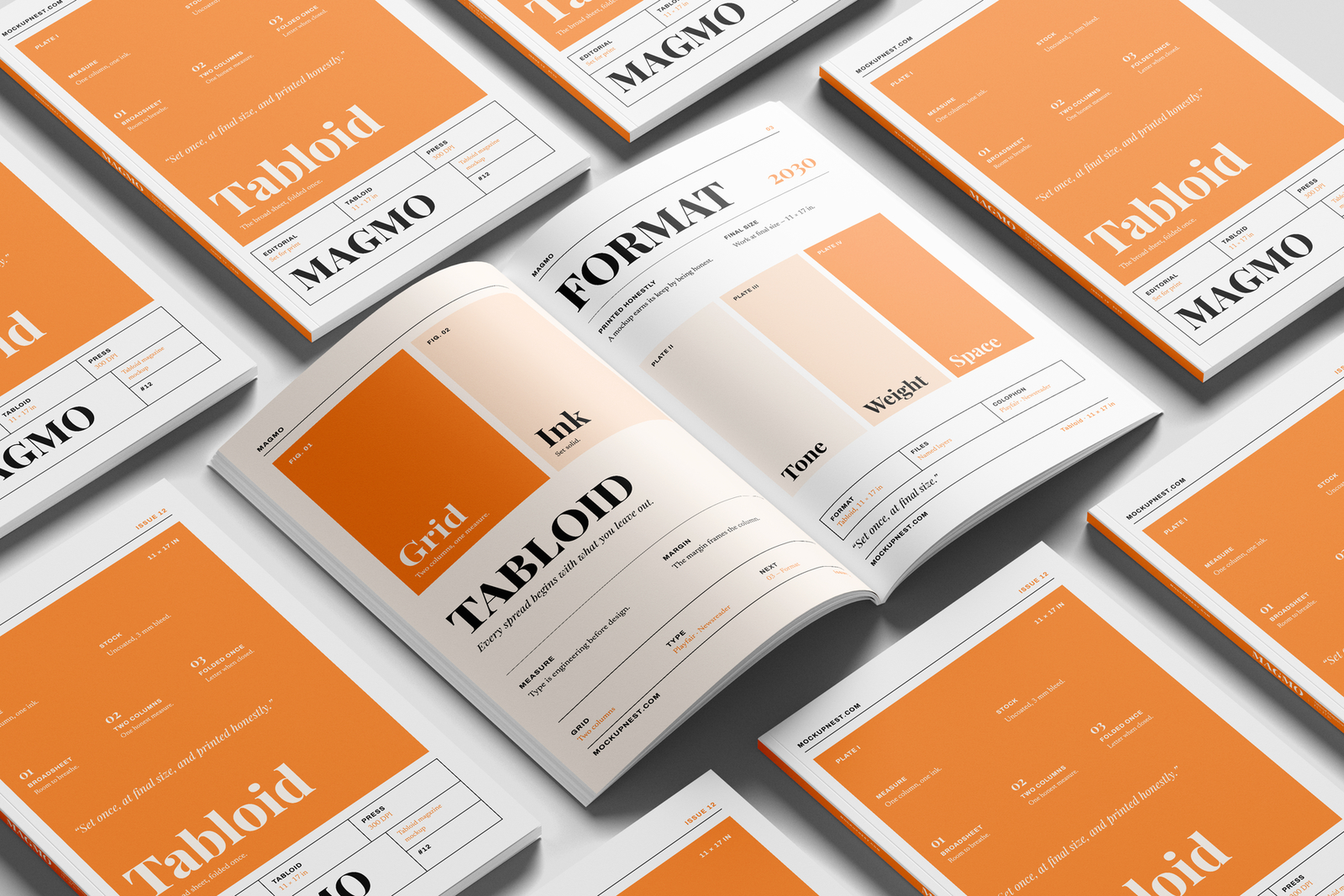 Tabloid Publishing Magazine Mockup