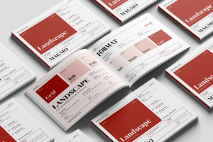 US Letter Landscape Modern Magazine Mockup