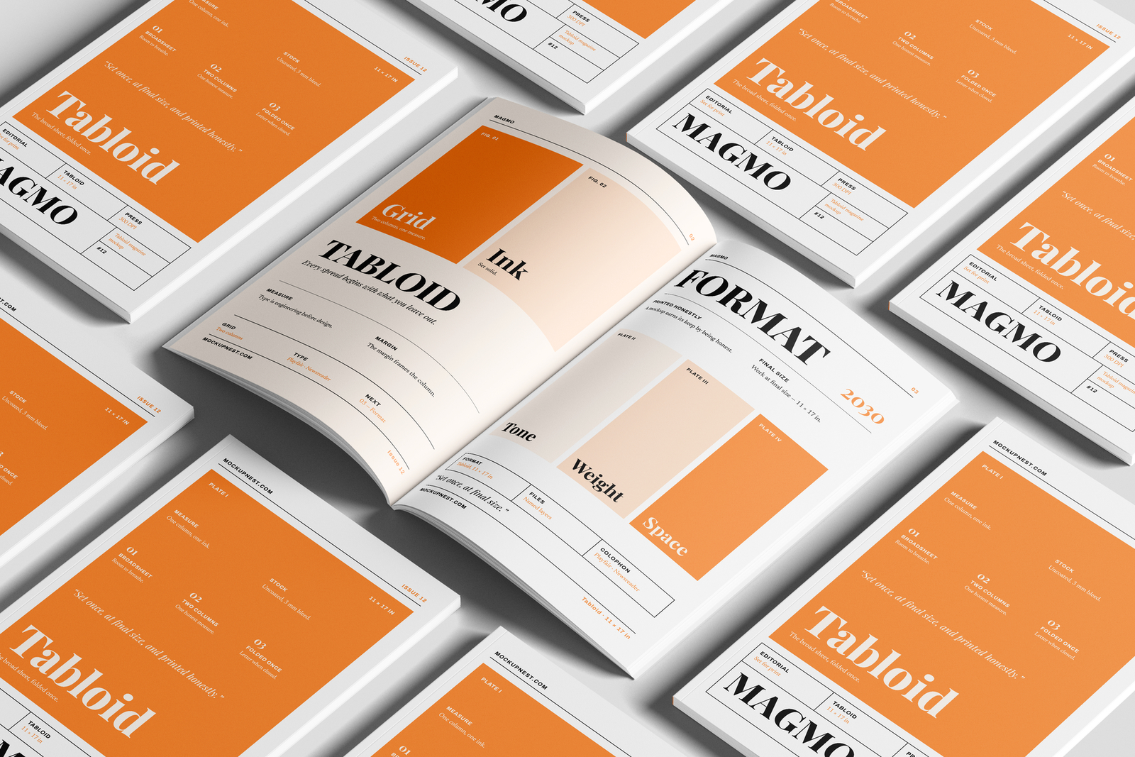 Free 11×17 Branding Magazine Mockup