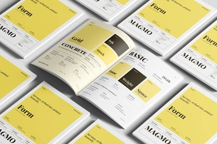 Free EU Magazine Mockup High Angle View