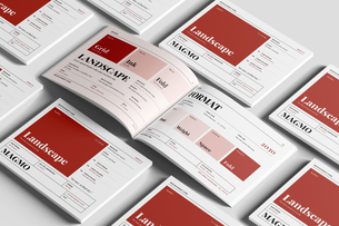 Free US Letter Landscape Publishing Magazine Mockup