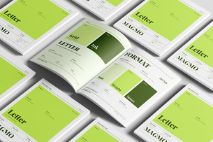 Free US Letter Professional Magazine Mockup Open Set