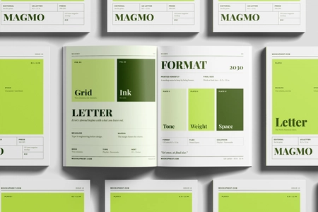 Free US Letter Editorial Magazine Mockup