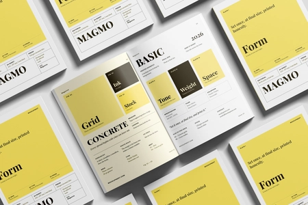 EU Magazine Mockup On Surface