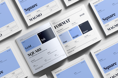 Square Print Magazine Mockup