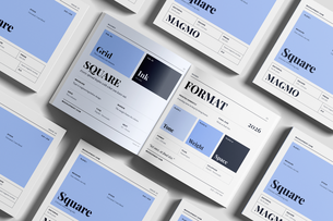 Free Square Branding Magazine Mockup