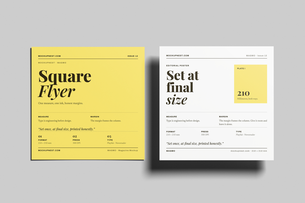 Free Square Poster Mockup Front View