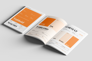 Free Tabloid Editorial Magazine Mockup