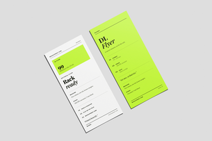 Free DL Flyer Mockup High Angle View