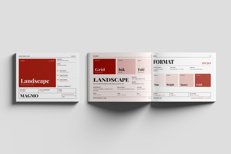 Free US Letter Horizontal Branding Magazine Mockup