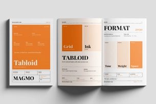 Tabloid Editorial Magazine Mockup