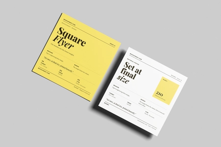 Free Square Handbill Mockup