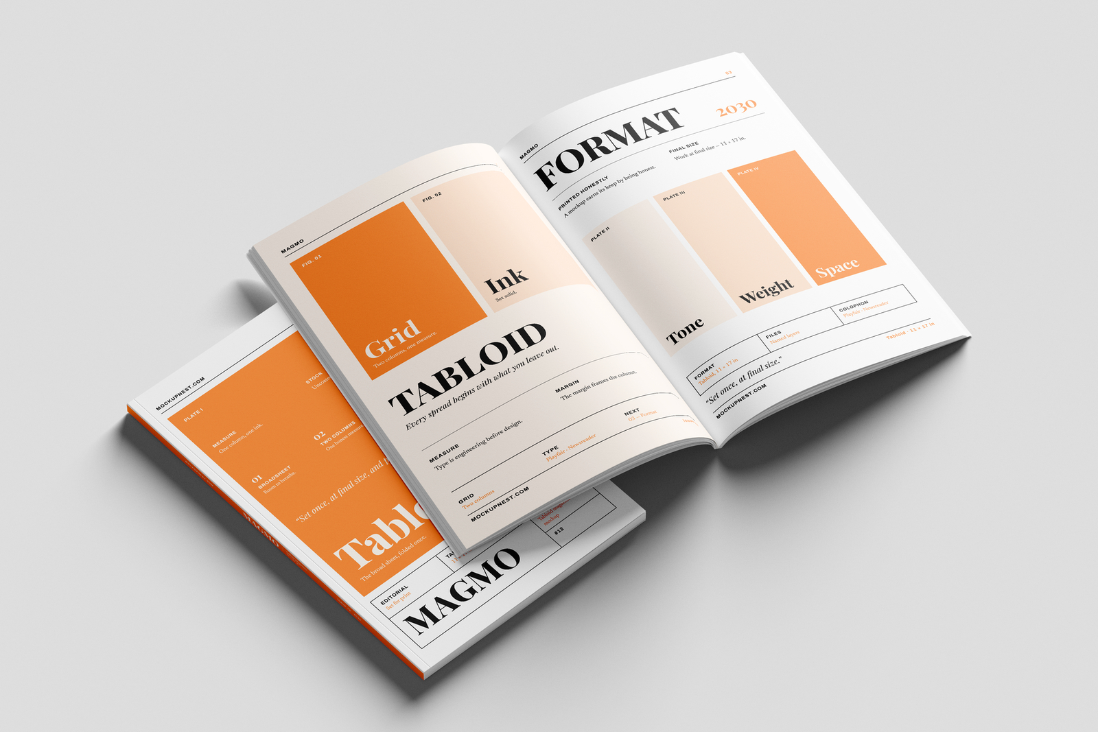 Tabloid Print Magazine Mockup
