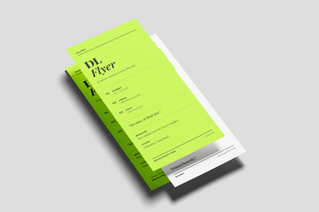 Free DL Leaflet Mockup Angled Perspective