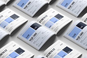Free Square Print Magazine Mockup PSD