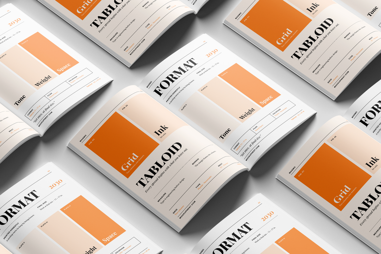 Free Tabloid Branding Magazine Mockup