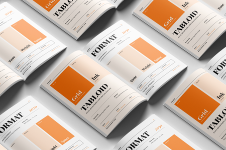 Free Tabloid Branding Magazine Mockup