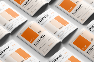 Free Tabloid Branding Magazine Mockup