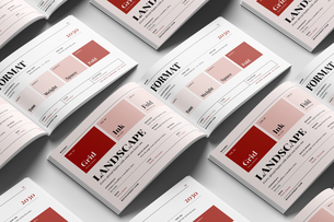 Free US Letter Landscape Branding Magazine Mockup