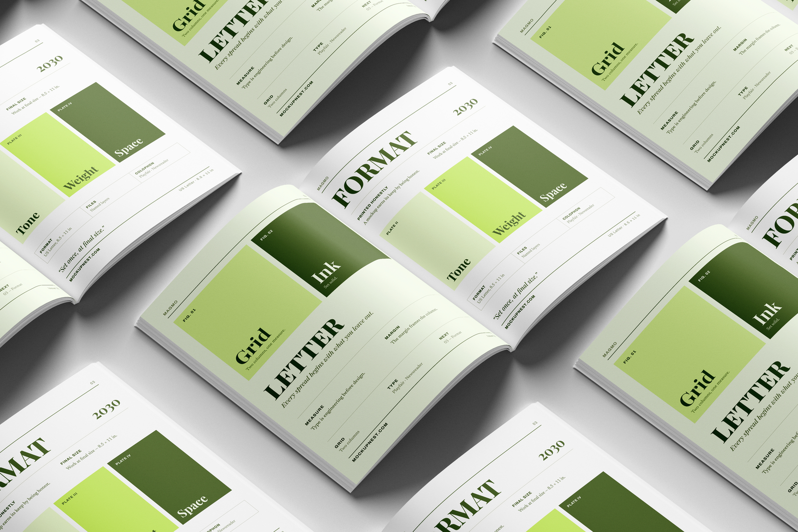Free US Letter Print Magazine Mockup