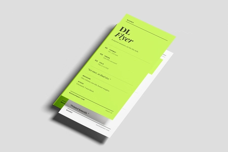 DL Leaflet Mockup On Surface