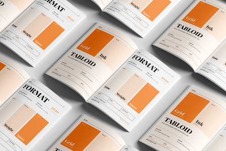 Free Tabloid Editorial Magazine Mockup Open Set