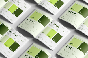 Free US Letter Print Magazine Mockup Top View