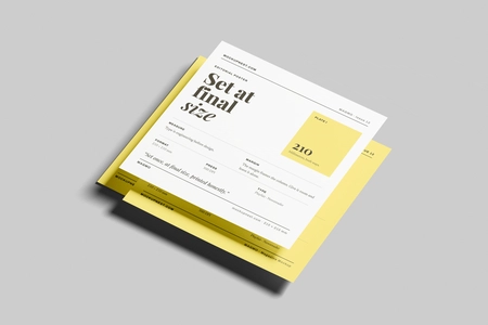 Square Pamphlet Mockup On Floor