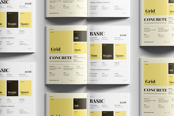 EU Magazine Mockup On Surface Front View