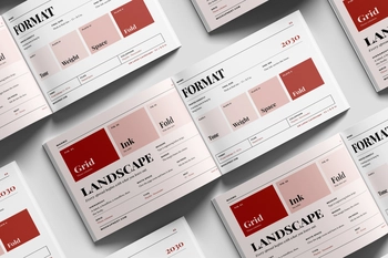 US Letter Landscape Editorial Magazine Mockup