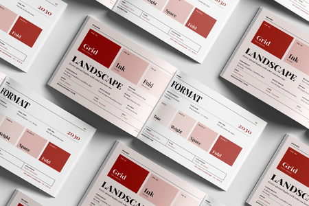 US Letter Landscape Print Magazine Mockup
