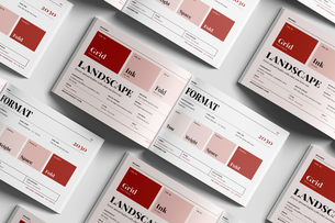 US Letter Landscape Print Magazine Mockup