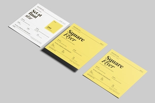 Square Pamphlet Mockup