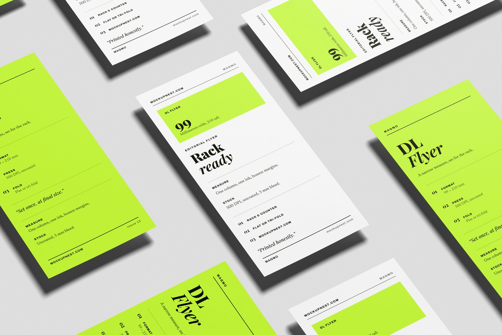 Free DL Pamphlet Mockup