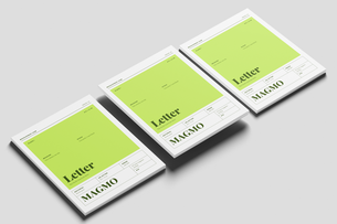 US Letter Modern Magazine Mockup Angled Perspective