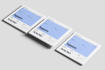 Free Square Branding Magazine Mockup PSD Angled Perspective