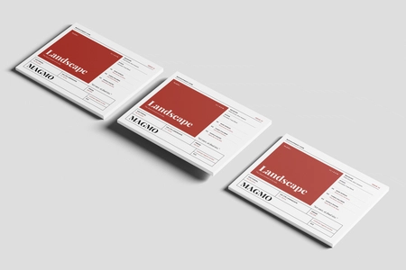 Free US Letter Horizontal Modern Magazine Mockup