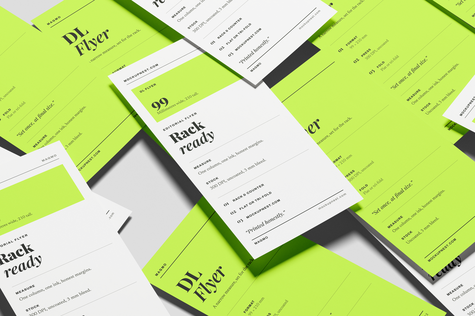 DL Handbill Mockup On Surface