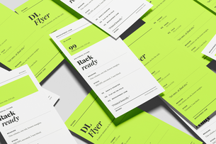 DL Handbill Mockup On Surface