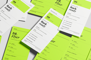 Free DL Leaflet Mockup Minimal Background
