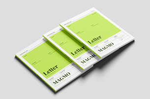 Free US Letter Editorial Magazine Mockup On Surface