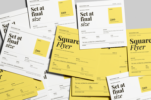 Square Poster Mockup On Surface