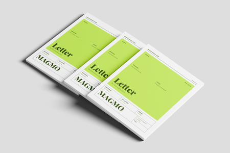 US Letter Branding Magazine Mockup Open Spread