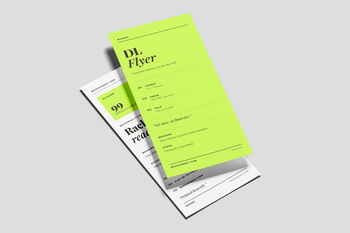 DL Leaflet Mockup Angled Perspective