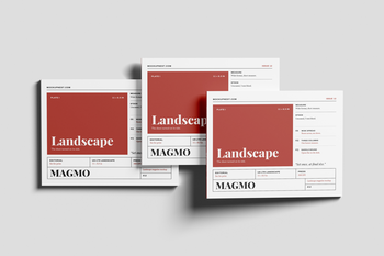 Free US Letter Horizontal Professional Magazine Mockup Front View
