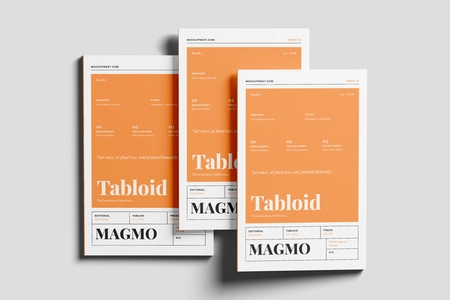 Tabloid Magazine Mockup