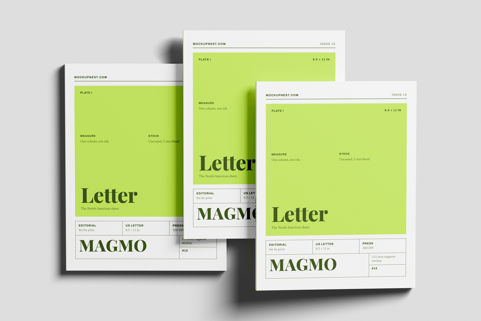 US Letter Print Magazine Mockup