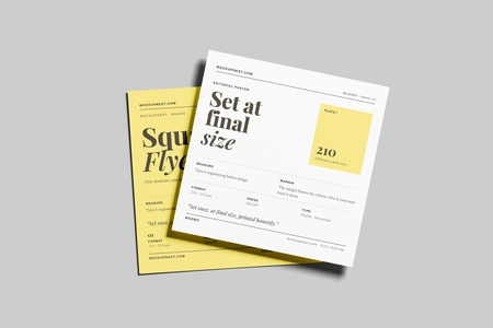 Free Square Poster Mockup
