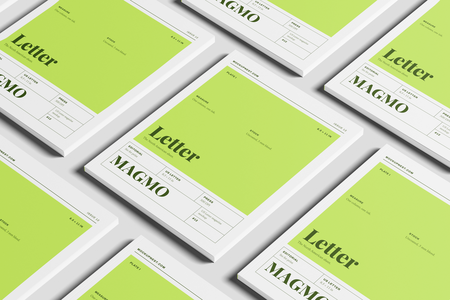 Free US Letter Modern Magazine Mockup Angled Perspective